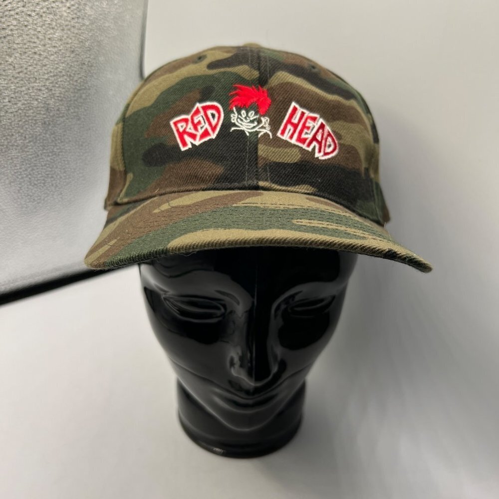 Rapid Dominance Red Head Camouflage Size 7 3/8ths Fitted Baseball Cap